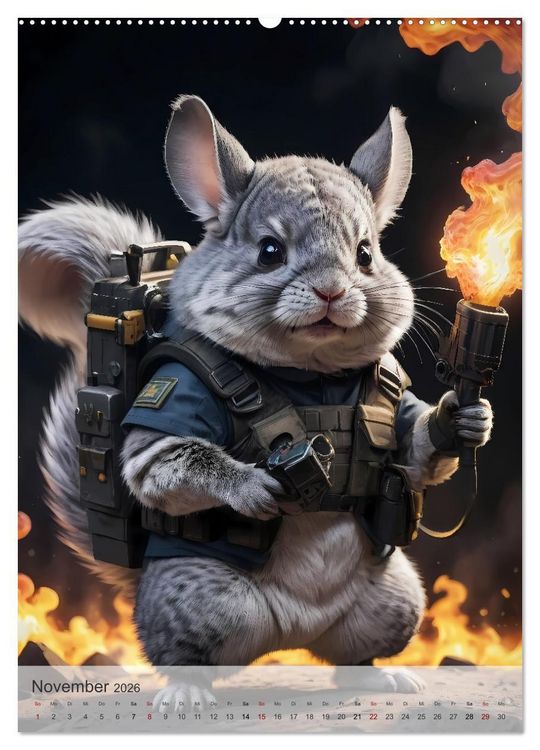 Produktbild: Action Pack - Ein tierisch niedliches Spezialkommando (hochwertiger Premium Wandkalender 2026 DIN A2 hoch), Kunstdruck in Hochglanz