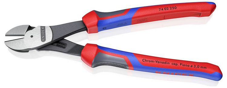 Produktbild: Knipex 74 02 250 Werkstatt Kraft-Seitenschneider mit Facette 250mm