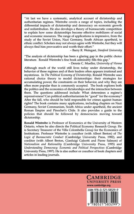 Produktbild: The Political Economy of Dictatorship