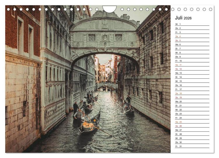 Produktbild: Traumstadt Venedig (Wandkalender 2026 DIN A4 quer), CALVENDO Monatskalender