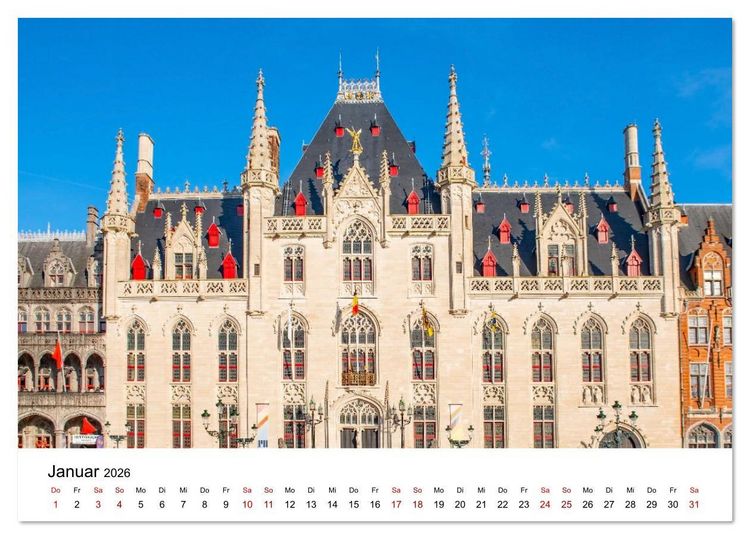 Produktbild: Br&uuml;gge - malerische Stadt mit Charme (Tischkalender 2026 DIN A5 quer), CALVENDO Monatskalender