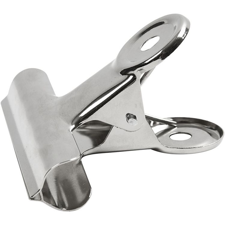 Produktbild: Creativ Company Bulldog-Klammer, B 7,5 cm, Silber, 6 Stk