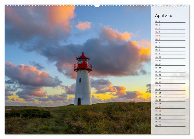 Produktbild: Sylt - Magie der Abendstunden (Wandkalender 2026 DIN A2 quer), CALVENDO Monatskalender