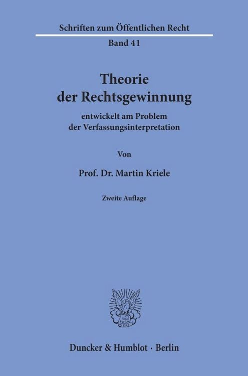 Produktbild: Theorie der Rechtsgewinnung