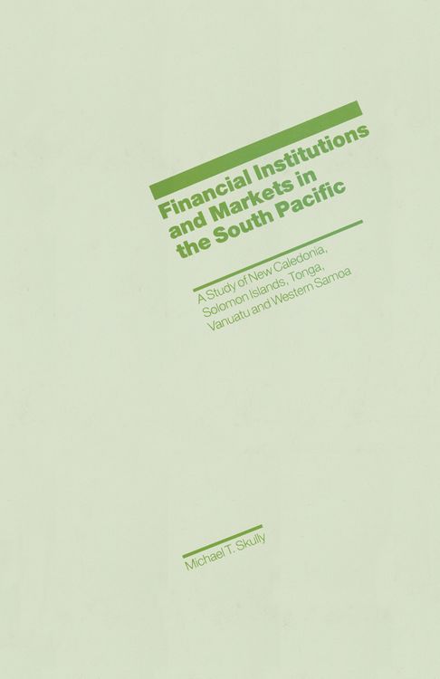 Produktbild: Financial Institutions and Markets in the South Pacific