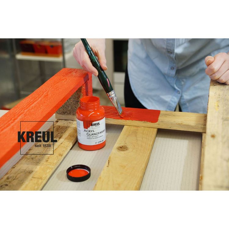 Produktbild: KREUL Acryl Glanzfarbe silber 50ml Glas