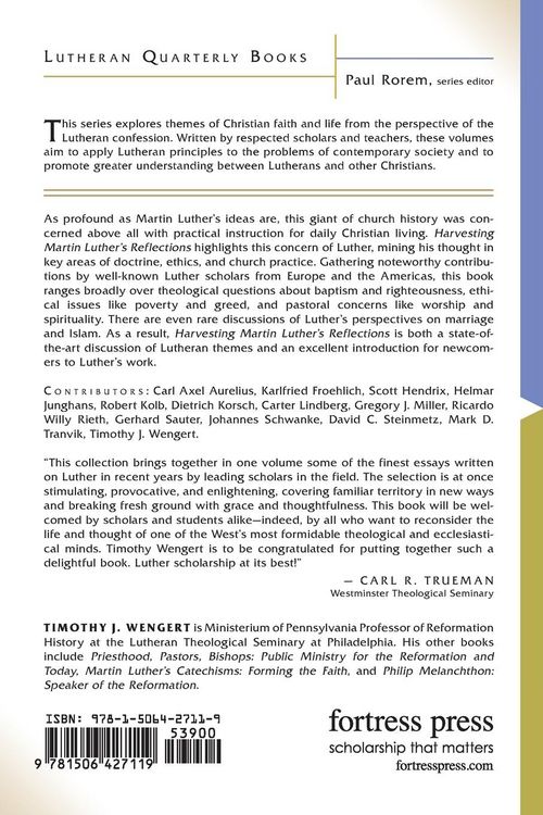Produktbild: Harvesting Martin Luther's Reflections on Theology, Ethics, and the Church