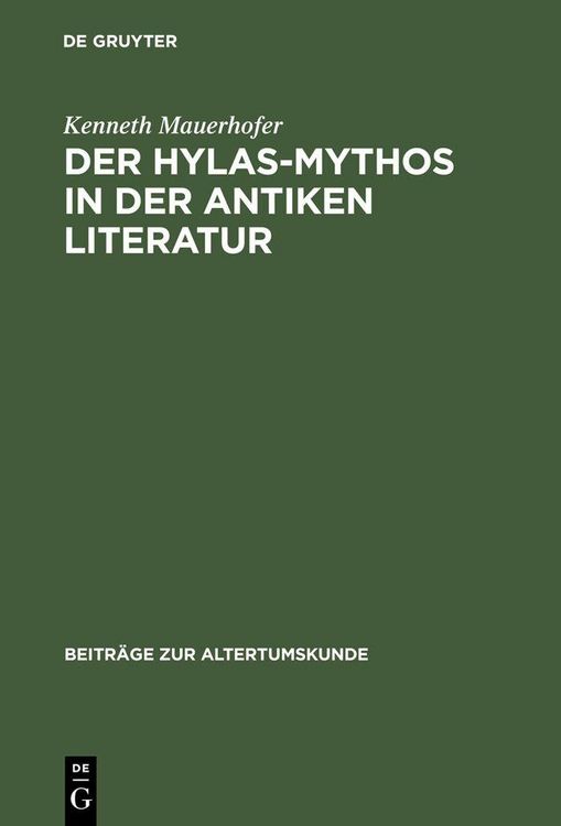Produktbild: Der Hylas-Mythos in der antiken Literatur