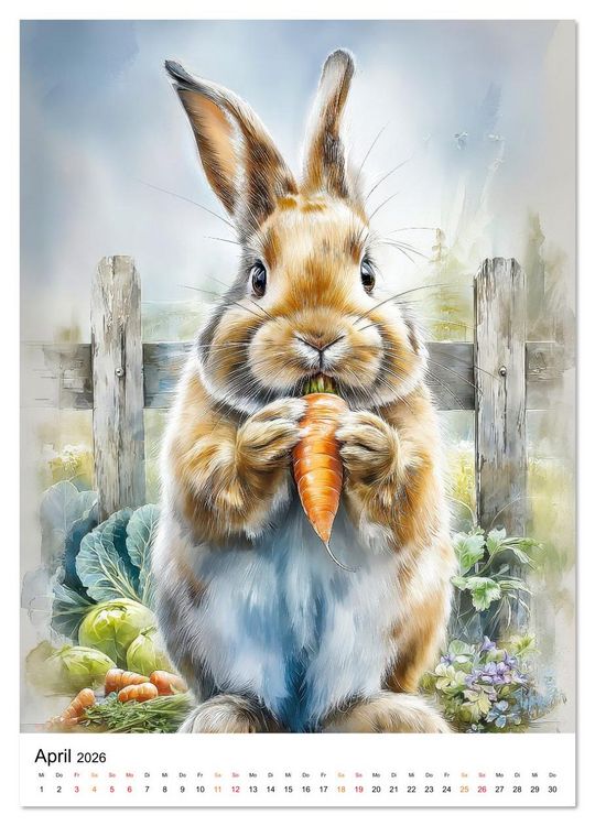 Produktbild: Bauernhof Tiere (Wandkalender 2026 DIN A3 hoch), CALVENDO Monatskalender