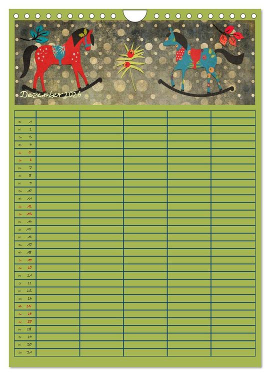 Produktbild: Unser buntes Familienleben (Wandkalender 2026 DIN A4 hoch), CALVENDO Monatskalender