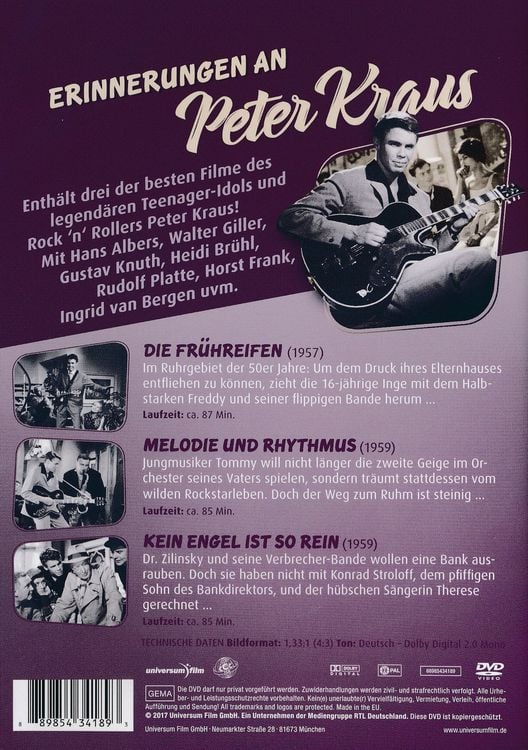 Produktbild: Erinnerungen an Peter Kraus [3 DVDs]