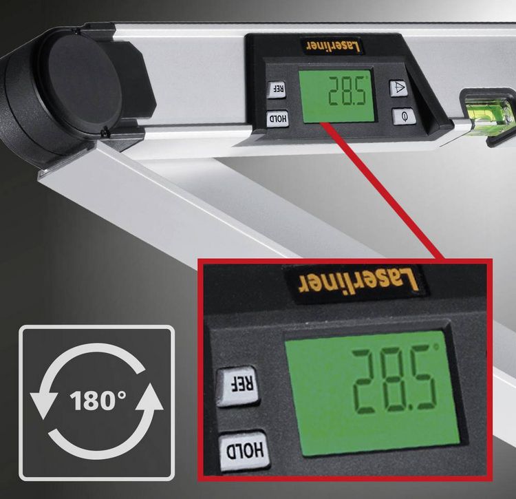 Produktbild: Laserliner ARCOMASTER 40 075.130A-40 Digitaler Winkelmesser 400mm 220&deg;