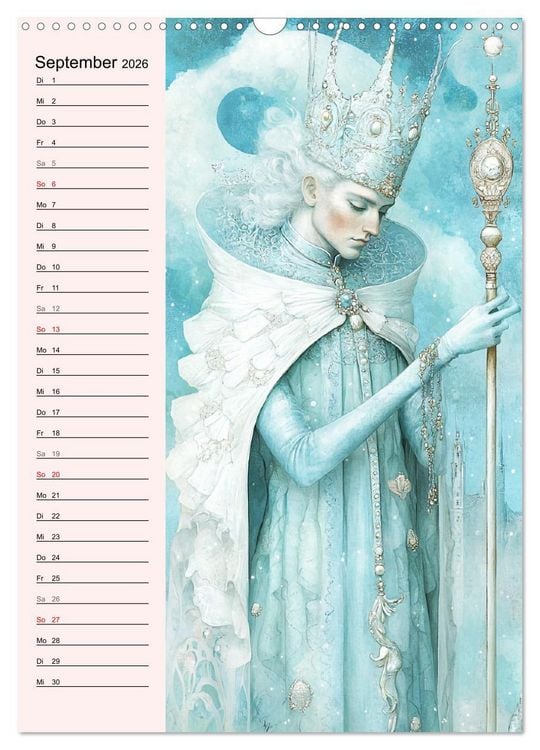 Produktbild: Tarot Wunderwelten. Surrealistische und magische Tarot-Kunst (Wandkalender 2026 DIN A3 hoch), CALVENDO Monatskalender