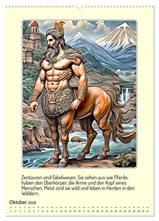 Produktbild: Mythologische Gestalten der griechischen Antike (hochwertiger Premium Wandkalender 2026 DIN A2 hoch), Kunstdruck in Hochglanz