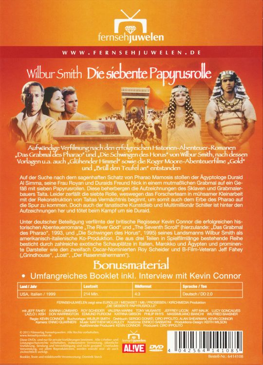 Produktbild: Die siebente Papyrusrolle - Teil 1-3/Fernsehjuwelen [2 DVDs]