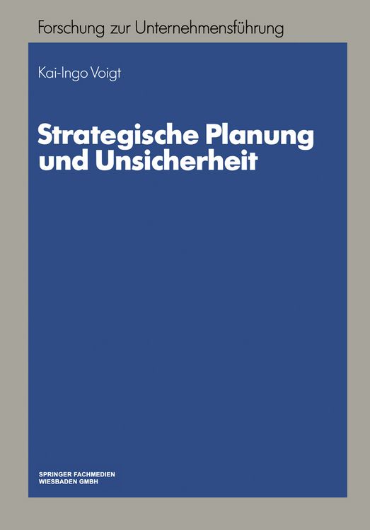 Produktbild: Strategische Planung und Unsicherheit