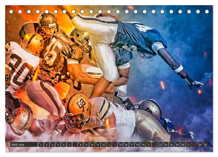 Produktbild: Faszination American Football (Tischkalender 2026 DIN A5 quer), CALVENDO Monatskalender