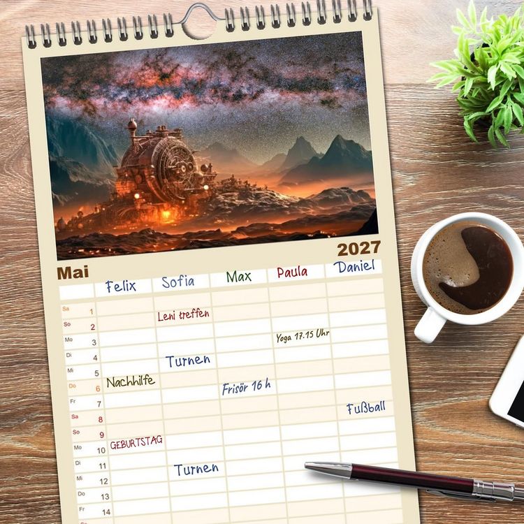 Produktbild: Familienplaner 2027 - Was heute noch wie ein M&auml;rchen klingt... mit 5 Spalten (Wandkalender, 21 x 45 cm) CALVENDO