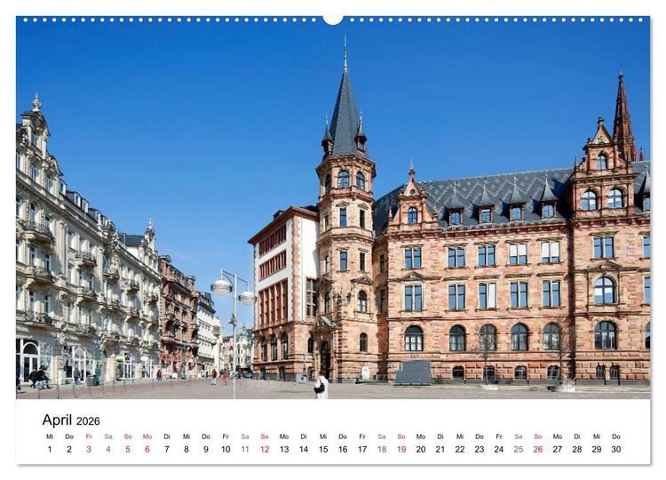 Produktbild: Highlights von Wiesbaden (hochwertiger Premium Wandkalender 2026 DIN A2 quer), Kunstdruck in Hochglanz
