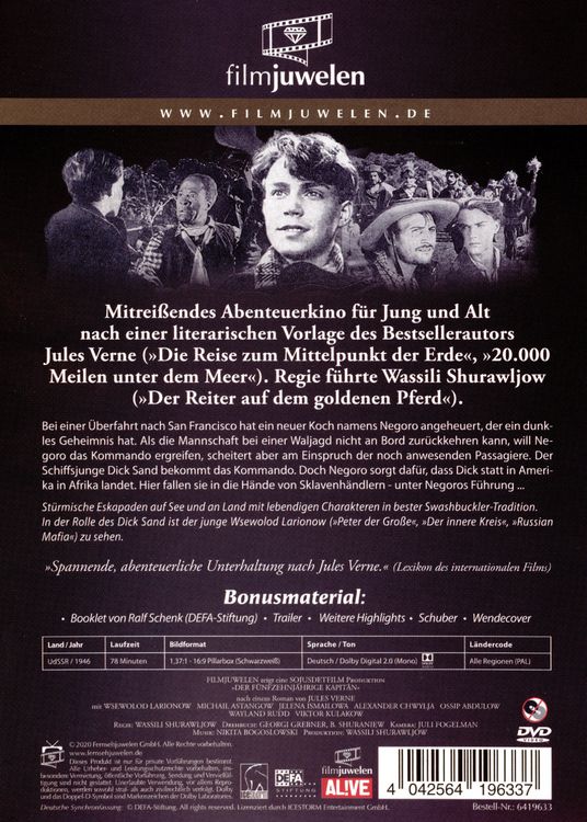 Produktbild: Der f&uuml;nfzehnj&auml;hrige Kapit&auml;n (DEFA Filmjuwelen)