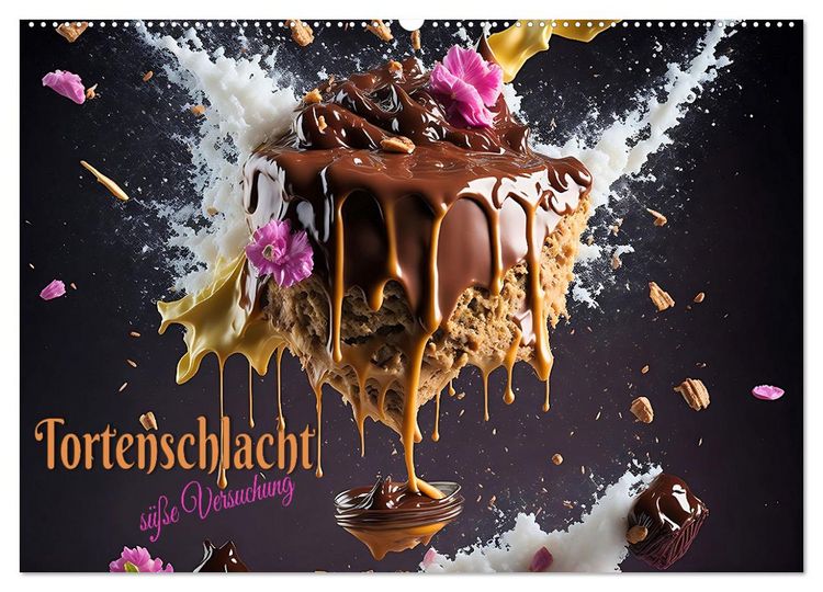 Produktbild: Tortenschlacht - s&uuml;&szlig;e Versuchung (Wandkalender 2026 DIN A2 quer), CALVENDO Monatskalender