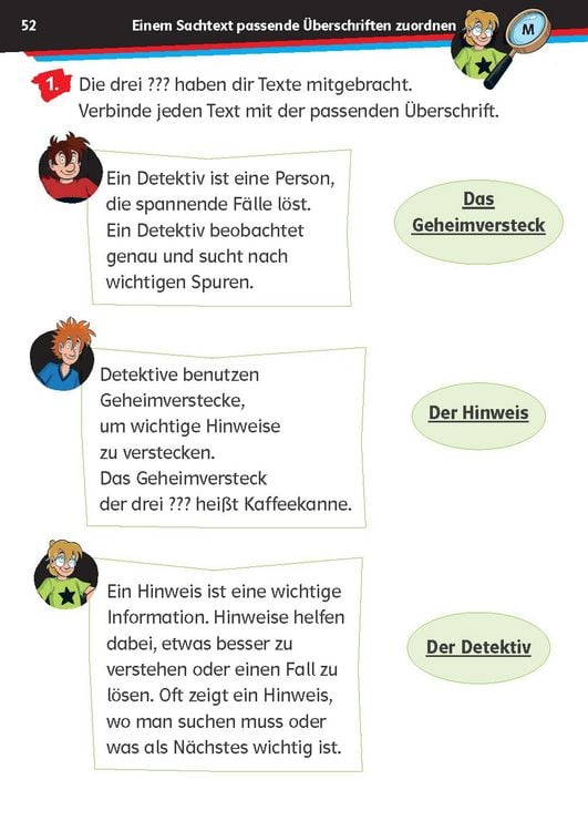 Produktbild: Die drei ??? Kids: Mein &Uuml;bungsheft Deutsch 1. Klasse - Lesen lernen