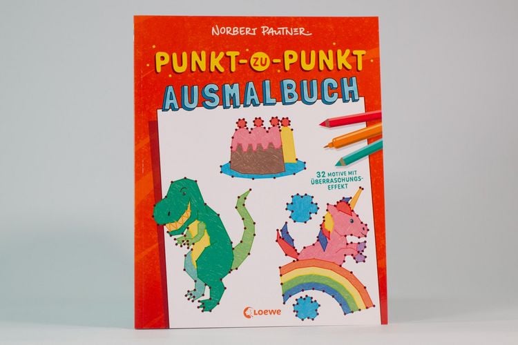 Produktbild: Punkt-zu-Punkt-Ausmalbuch (orange)