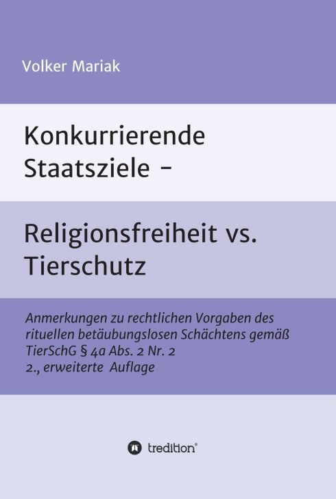 Produktbild: Konkurrierende Staatsziele - Religionsfreiheit vs. Tierschutz