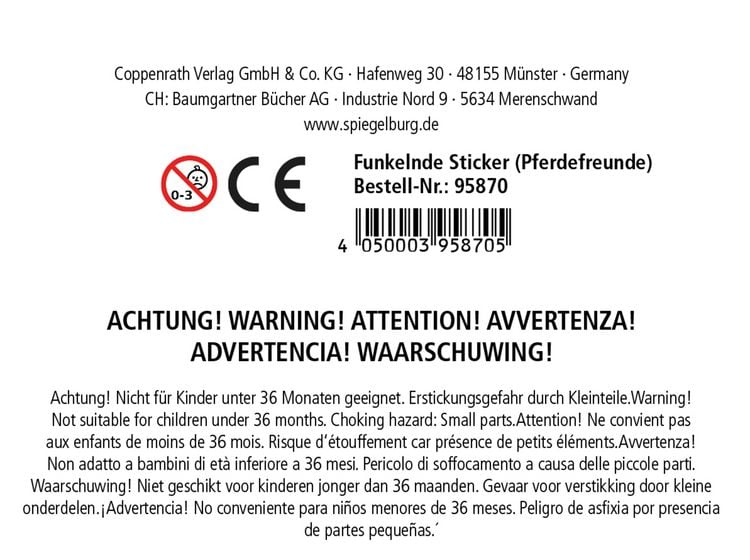 Produktbild: Funkelnde Sticker Pferdefreunde