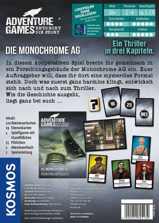 Produktbild: Adventure Games Die Monochrome AG