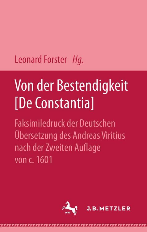 Produktbild: Von der Bestendigkeit [De Constantia]