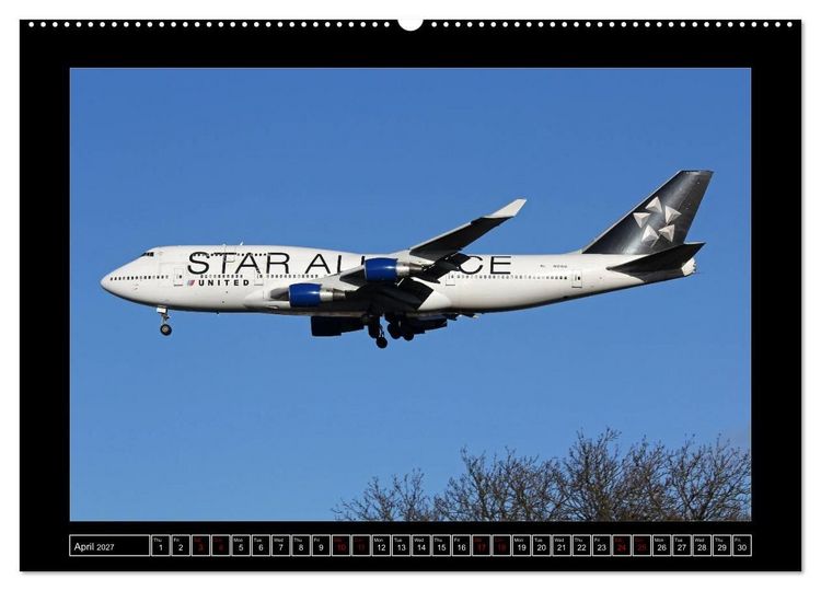 Produktbild: 747 Queen of the Skies (High Quality Premium Wall Calendar 2027 DIN A2 landscape),CALVENDO 12 Month Wall Calendar