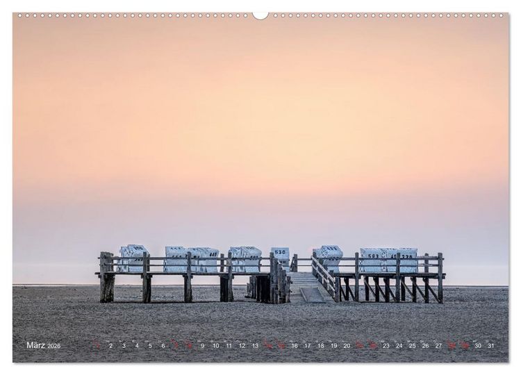Produktbild: Nordseeurlaub in St. Peter-Ording (hochwertiger Premium Wandkalender 2026 DIN A2 quer), Kunstdruck in Hochglanz