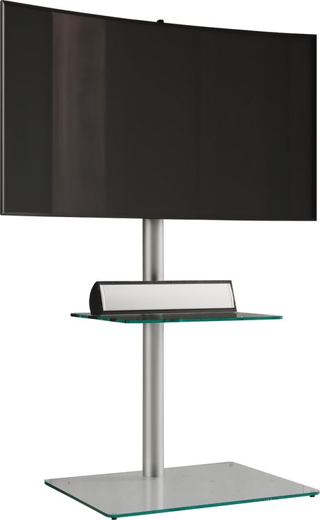 Produktbild: TV Standfu&szlig; Alu Glas Fernseh St&auml;nder Fu&szlig; Alani