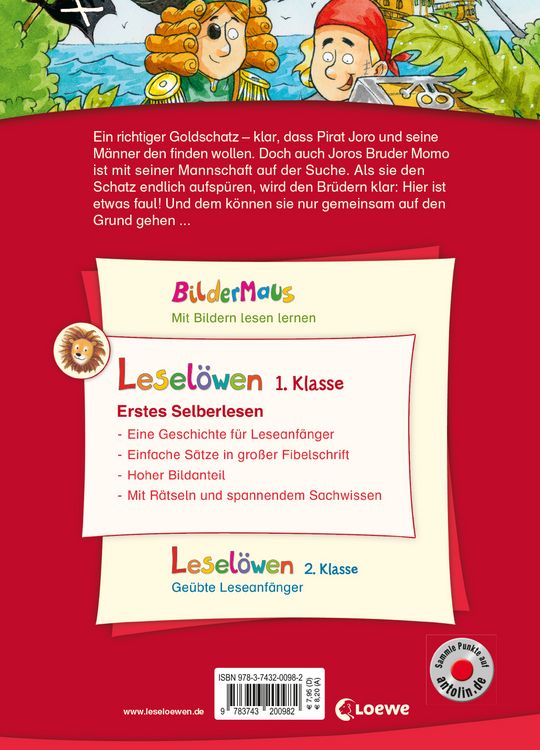 Produktbild: Lesel&ouml;wen 1. Klasse - Der Goldschatz der Piraten