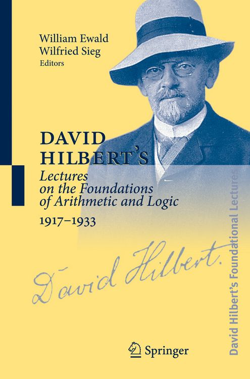 Produktbild: David Hilbert's Lectures on the Foundations of Arithmetic and Logic 1917-1933