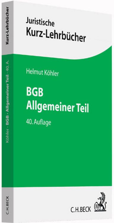 Produktbild: BGB Allgemeiner Teil