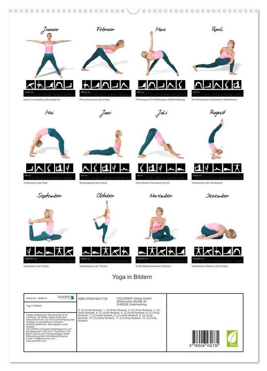 Produktbild: Yoga in Bildern (hochwertiger Premium Wandkalender 2026 DIN A2 hoch), Kunstdruck in Hochglanz