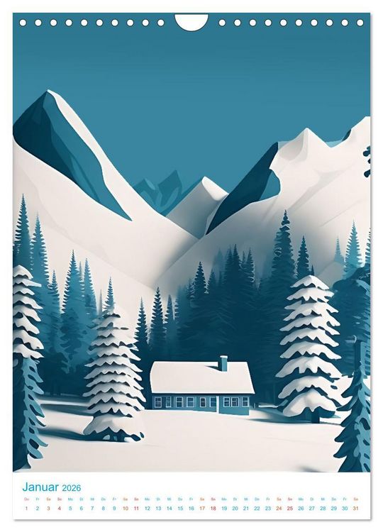 Produktbild: S&uuml;dtirol - Old School Poster Style (Wandkalender 2026 DIN A4 hoch), CALVENDO Monatskalender