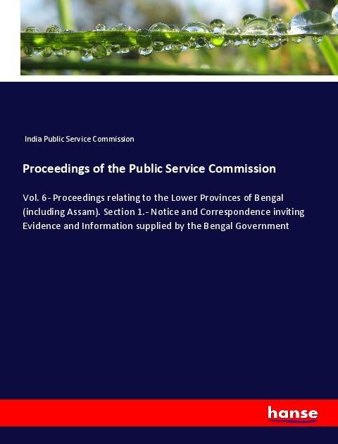 Produktbild: Proceedings of the Public Service Commission