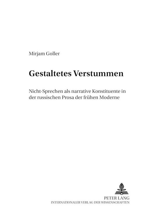 Produktbild: Gestaltetes Verstummen