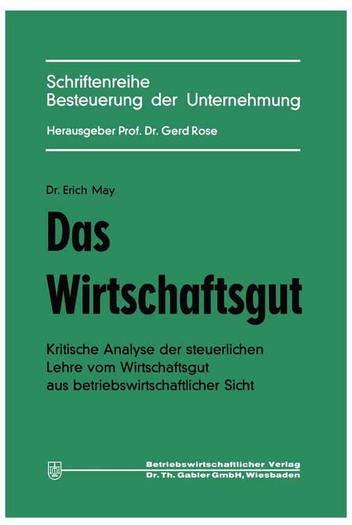 Produktbild: Das Wirtschaftsgut