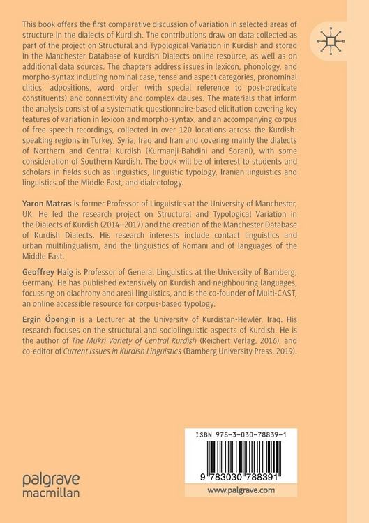 Produktbild: Structural and Typological Variation in the Dialects of Kurdish