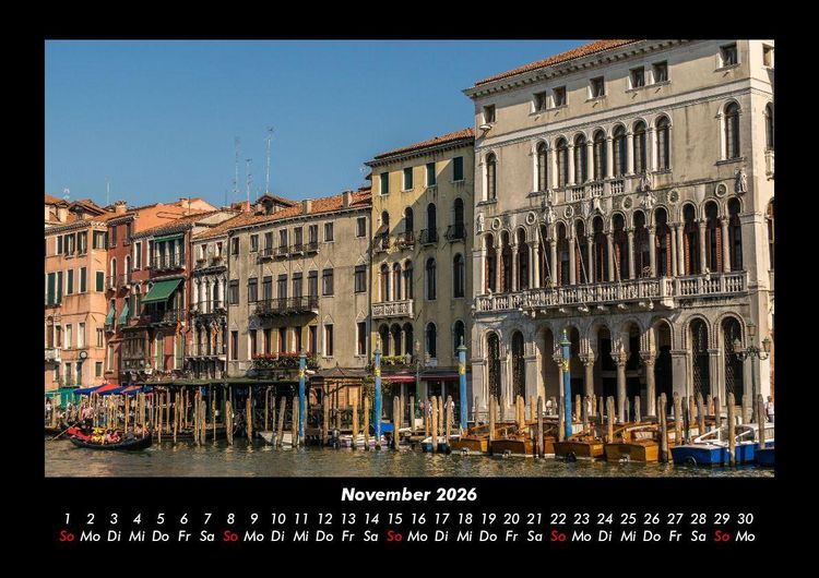 Produktbild: Venedig 2026 Fotokalender DIN A3