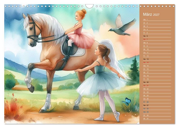 Produktbild: Zauberhafte Ballerina (Wandkalender 2027 DIN A3 quer), CALVENDO Monatskalender