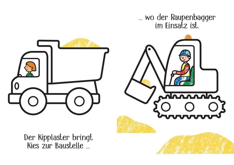 Produktbild: Kleine Kreativ-Werkstatt &ndash; Mein Ganz-einfach-Ausmalen-Koffer: Dinos, Lastwagen, Superkids