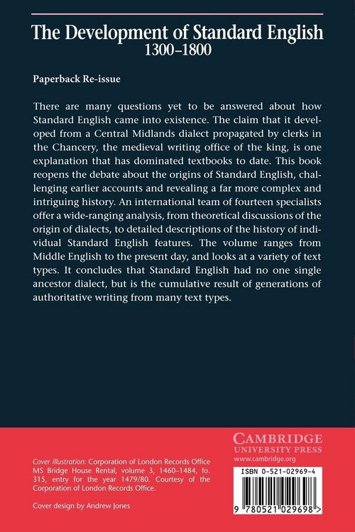 Produktbild: The Development of Standard English, 1300 1800