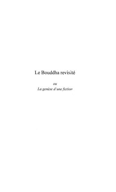 Produktbild: Bouddha revisite ou la genese d'une fiction
