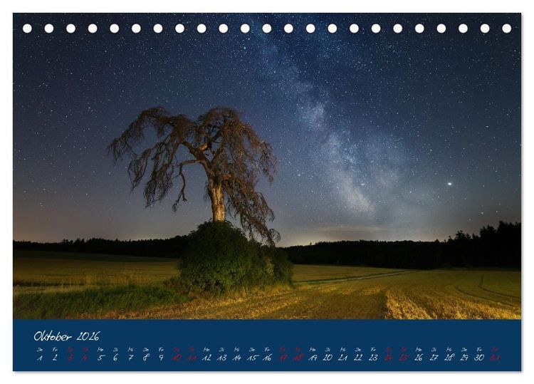 Produktbild: Welt unter Sternen (Tischkalender 2026 DIN A5 quer), CALVENDO Monatskalender