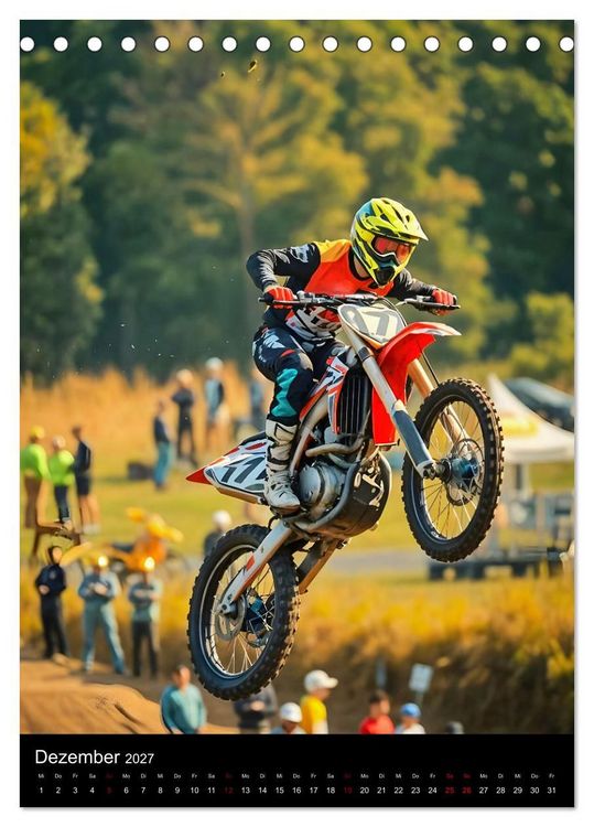 Produktbild: Adrenalin am Limit - Grenzenlose Motocross Action (Tischkalender 2027 DIN A5 hoch), CALVENDO Monatskalender